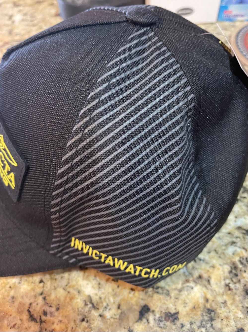 Invicta Black & Neon Yellow Racing Cap - Picture 3 of 4